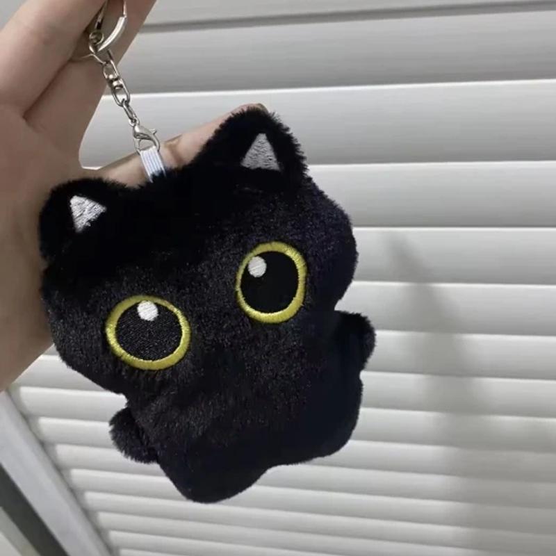 1/2Pc Cute Black Cat Plush Toy Doll Small Pendant Cuddly Pillow Cushion Ins Black Cat Plush Toy Doll For Boy Girl Brithday Gifts