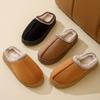 Suede couple cotton slippers autumn and winter indoor home use thick-soled plush slippers outer shoes