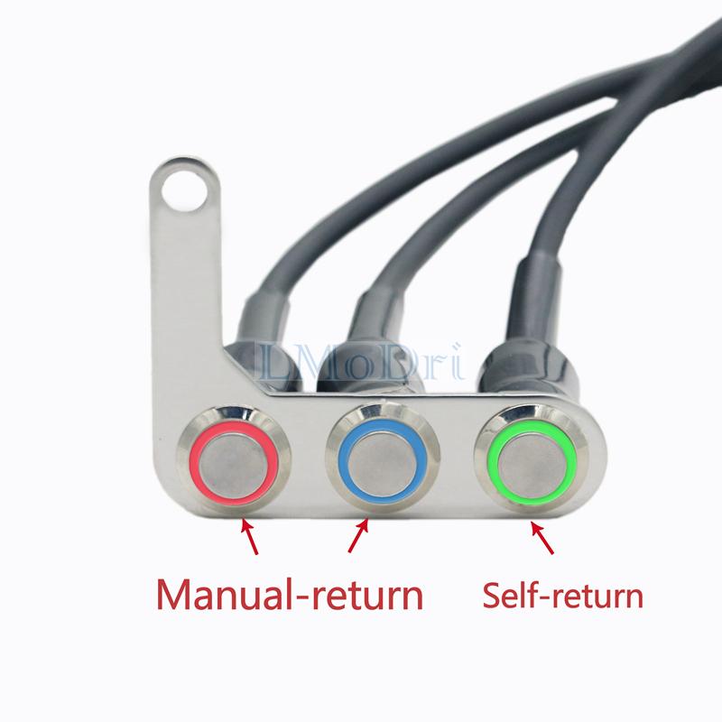 Motorcycle Switch Handlebar Adjustable Mount Waterproof Switches ON-OFF Push 3 Buttons For Headlight Horn Turn Signle with
