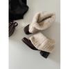 Stylish niche personalized warm snow boots women's French square head thick heel plush winter plush cotton boots
