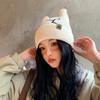 Rabbit Ear Hat for Women InsStyle Knitting Hat Anime Cosplay Costume Hat Outdoor Skiing Hiking Hat Windproof Warm Cap