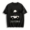 California Vintage Off-Road Surf Car Graphic Casual Tee Pure Cotton T-shirt