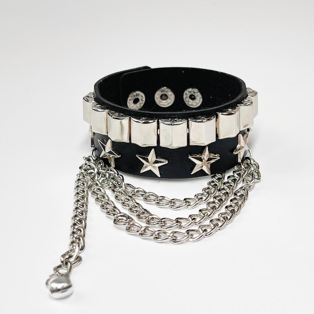 Trendy European & American Multi-layer Skull Rivet Bracelet – Bold Punk Motorcycle Style