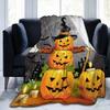 Fall Pumpkin Autumn Leaves Soft Throw Blanket Lightweight Flannel Fleece Blanket for Couch Bed Sofa