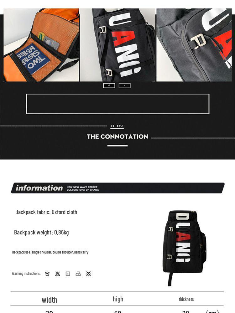 Large Capacity Ski & Travel Backpack - Versatile for School, Picnic, and Camping