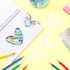9pcs Acrylic Heat Transfer Bookmark Creative DIY Pattern Paper Clip  Student