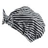 Brand new revised full circle elastic adjustment printed waterproof shower cap bow strap round hat