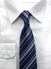 [Hiroko Koshino Homme] Men's Brand Necktie, Blue, Made in Japan, FREE Size