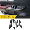 For Toyota Hilux 2015-2021 Real Carbon Fiber Car Window Glass Lift Switch Panel Cover Decorative Sticker Car Accessories