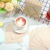 100Pcs Cocktail Napkins 2-Ply Scalloped Folded 5x5Inch Disposable Dessert Beverage Napkin for Home Wedding Table Party Supplies