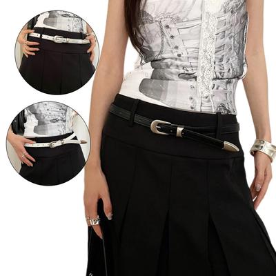 Fashion PU Leather Belt All Matching Waistband Dress Waiststrap Waist Decors Women Metal Buckle Skinny Waist Belt