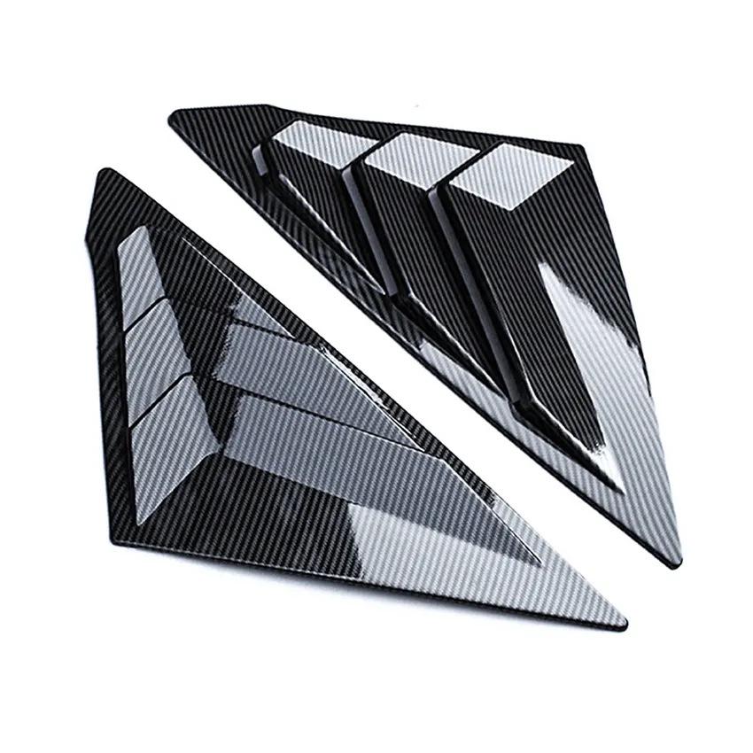 Glossy Black Rear Triangle Louvers for 2022 Honda 11th Gen Civic (Sport Version)