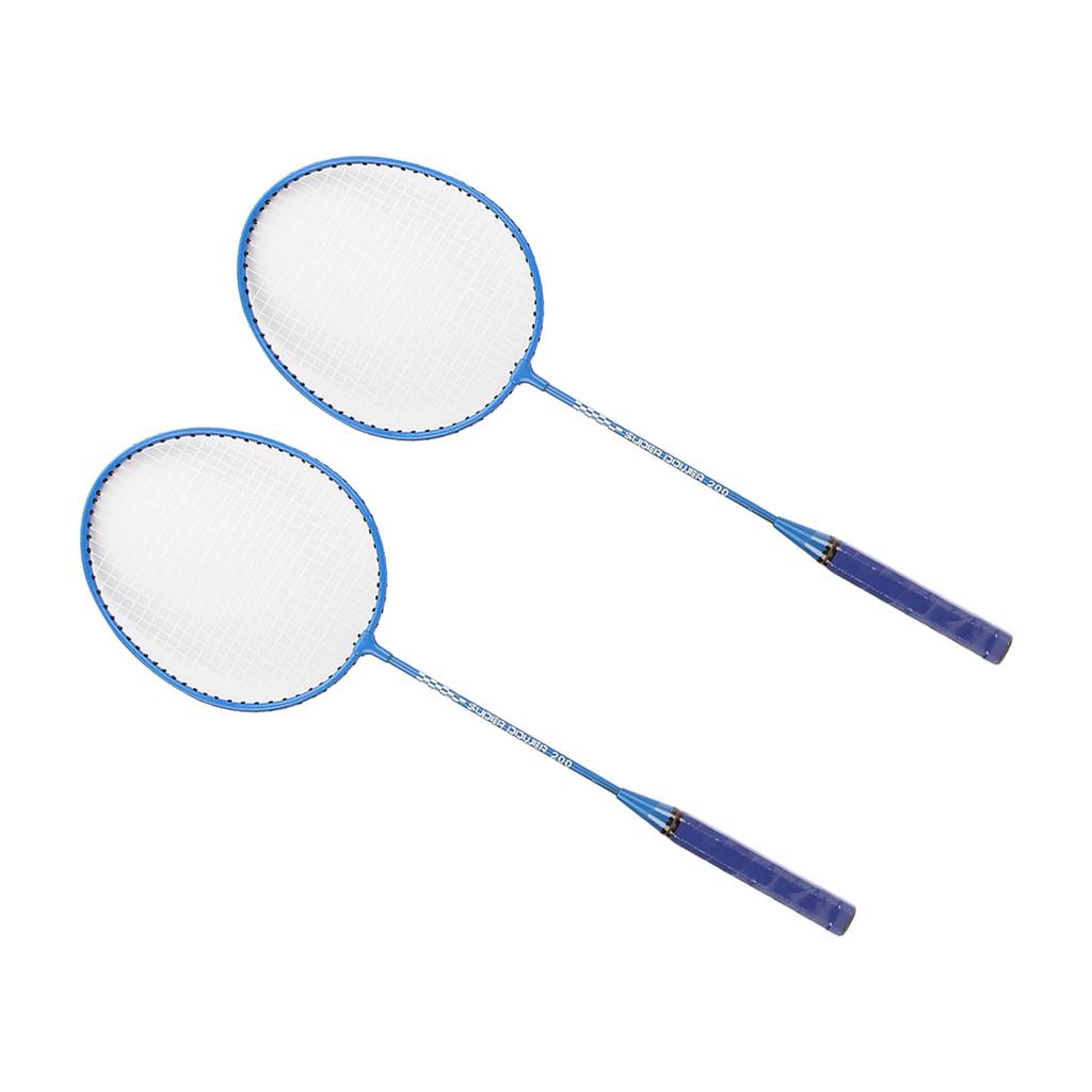 Children 2 Players Badminton Racket Set Aluminum Alloy Badminton Racquet Set for KidsBlue