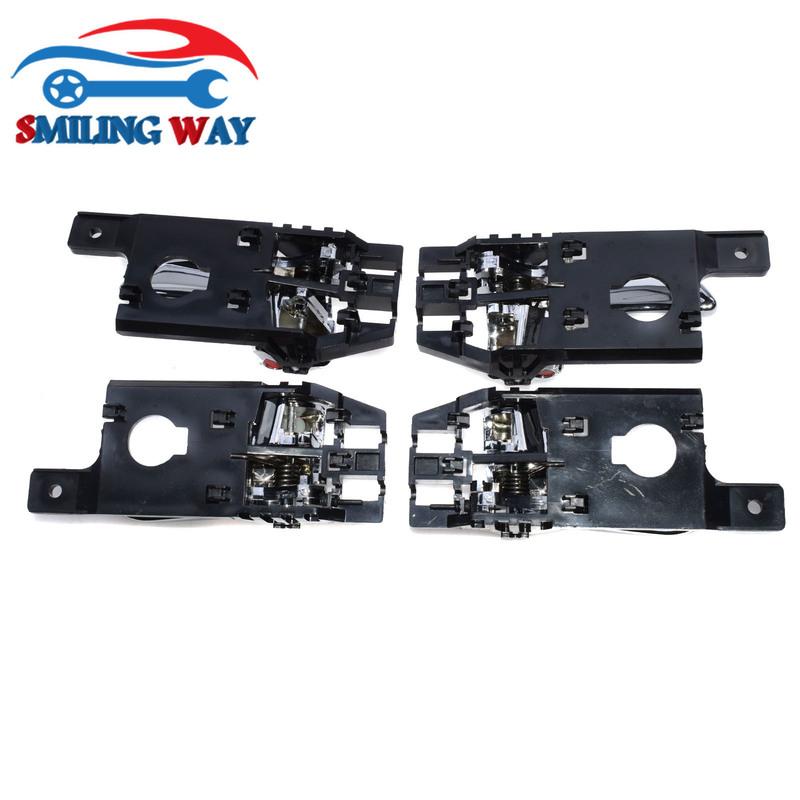 8pcs Chrome Black Outside & ide Door Handle Front Rear Left Right For Kia Sportage 2.0L 2.7L 2005 2006 2007 2008 2009 2010