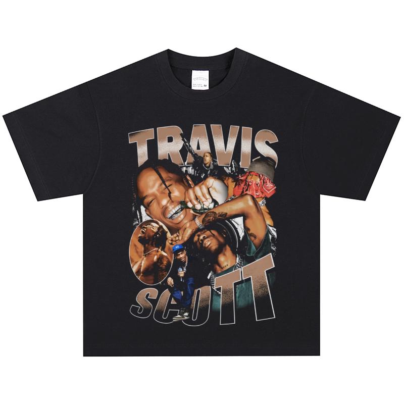 Футболка Travis Scott, Мягкая ткань, Повседневная XXL