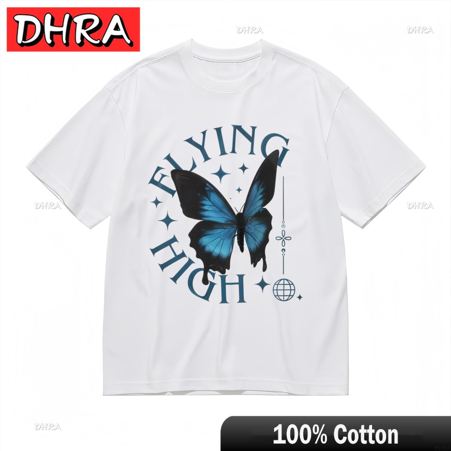 Womens Oversize Tshirt with Cosmic Butterfly Graphic Unisex 100 Cotton Top Casual Cool Tees Boys Funny Graphic  TShirt S