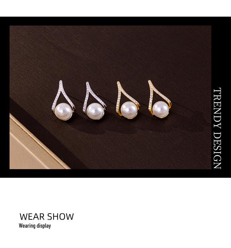 Banyan Tree S925 Silver Korean Pearl Earrings - 2021 Fashion Temperament Studs