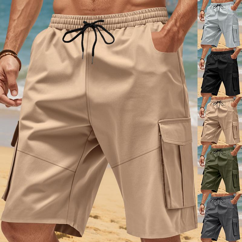 Summer Loose Multi-pocket Tooling Shorts Men's Squat Sports and Leisure Five-point Pants Men's