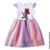 Children Cosplay Costume Trolls 2 Birthday Party Tutu Dress for Girls Sequin Top Pastel Clothing Kids Pink Vestidos 2 To 10 Year