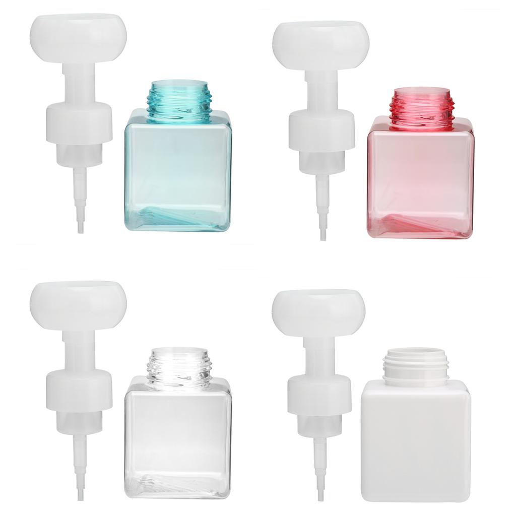 Skummousser Pumpflaska Rese Återfyllbar Blomform Skummande Tvåldispenserflaska 250ml