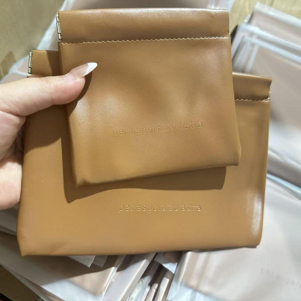 Clamshell Mini PU Earphone Case & Coin Purse - Candy Color Lipstick Storage Pouch