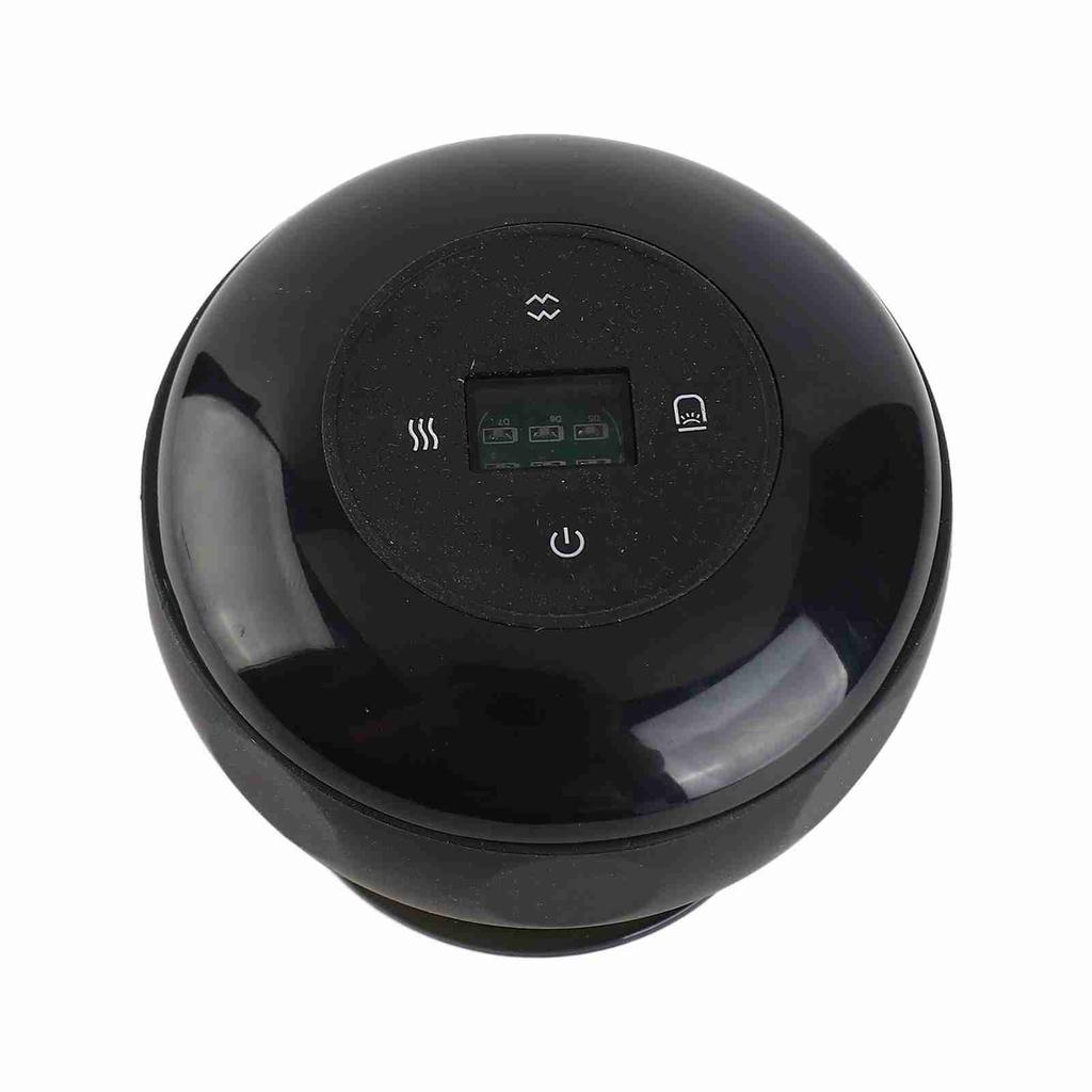 Electric Cupping Therapy Massager Negative Pressure 6 Gears Hot Compress Gua Sha Massage Machine Black