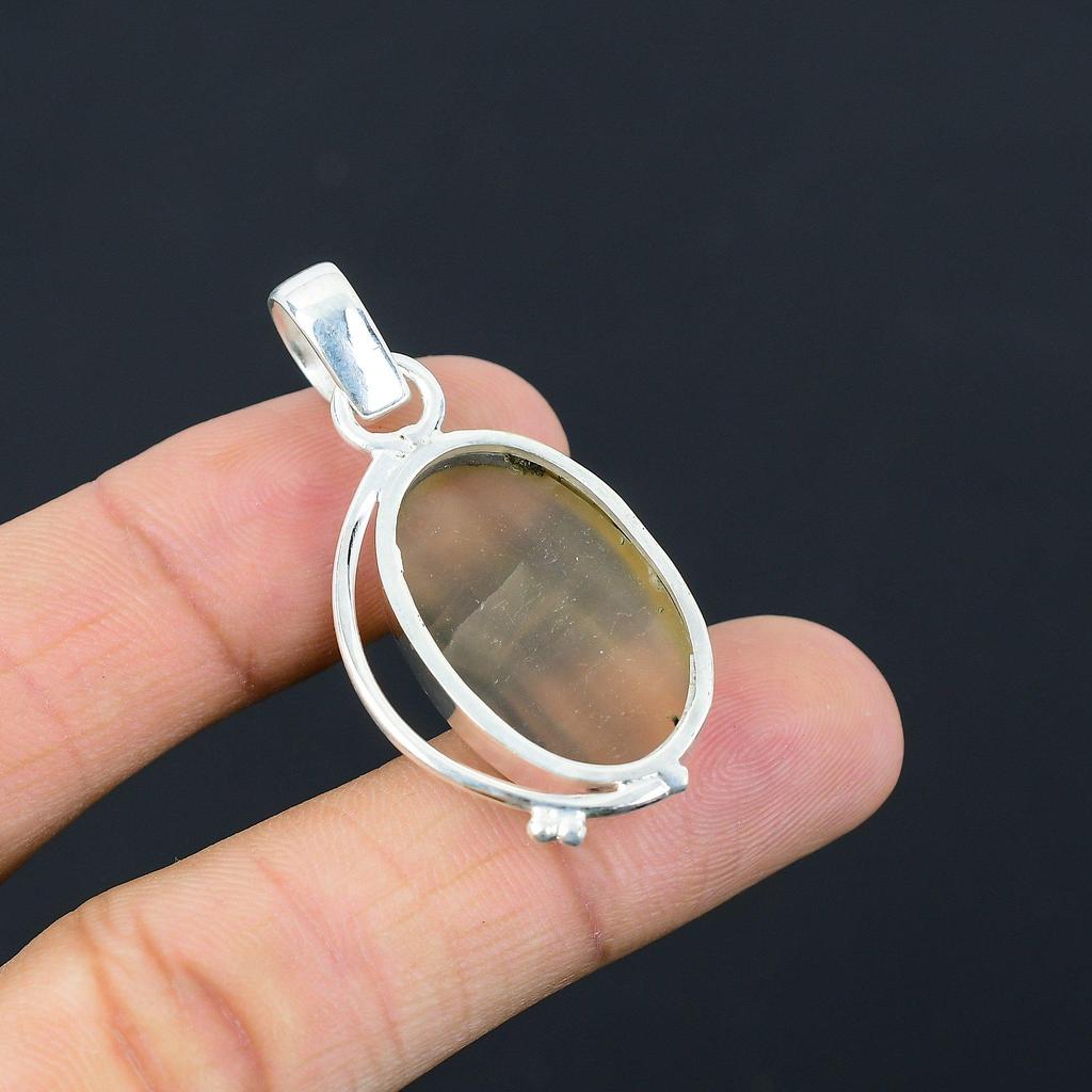 Sisters Day Sale Multi Fluorite Gemstone Wife Pendant Jewelry Sterling Silver