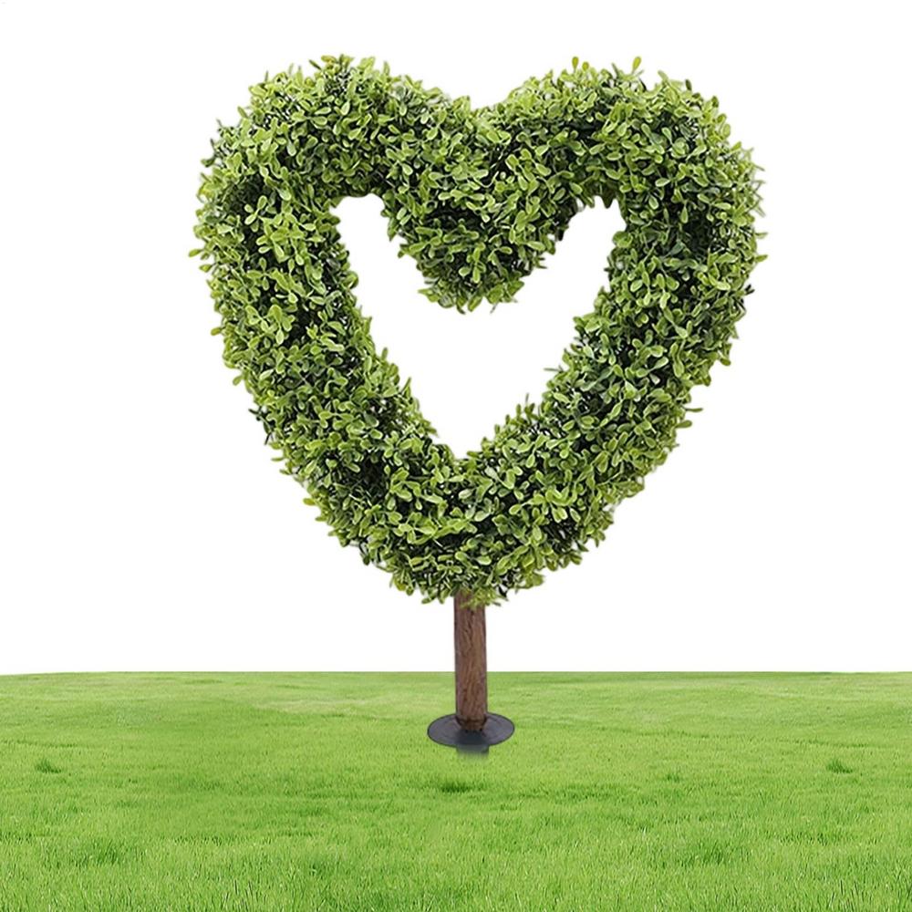 

Valentines Topiary Hollow Green Rustic Artificial Centerpiece Outdoor Heart Topiary Trees For Family Friends Weddings Farmhouse