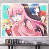Kessoku Band Anime Wandkleed, B-Bocchi The Rock! Wanddecoratie, Kleurrijke Meisjespersonages Kamerdecoratie Voor Fans