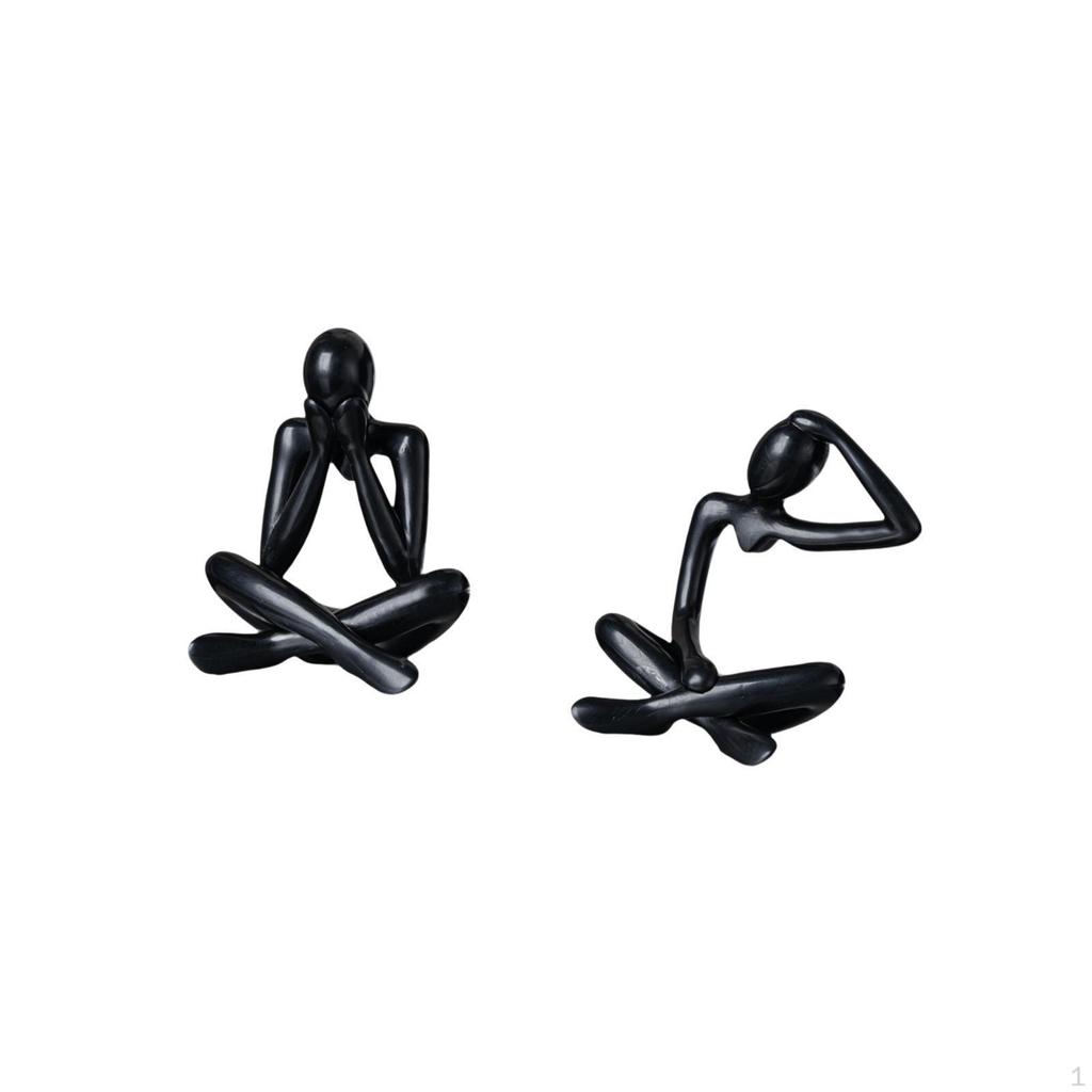 Abstract Figure Sculpture Decorative Thinker Statue Collectible Figurine Modern Ornament for Living