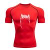 Men's Compression Athletic Workout T-Shirt, Quick Dry Breathable Sport Top with Edgy Sharp Web Graphic for Gym Running Training Active Wear