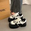 Versatile Little White Shoes Women's Muffin Platform Dad Shoes Spring and Autumn New Niche Height-increasing Sports Shoes