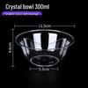 ZISIZ Disposable Transparent Hard Plastic Serving Bowl