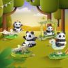 Nanobricks Lovely Cartoon Animal Micro Diamond Block Panda Swing Seesaw Rocking Horse Carousel Model Bricks Educational Toys