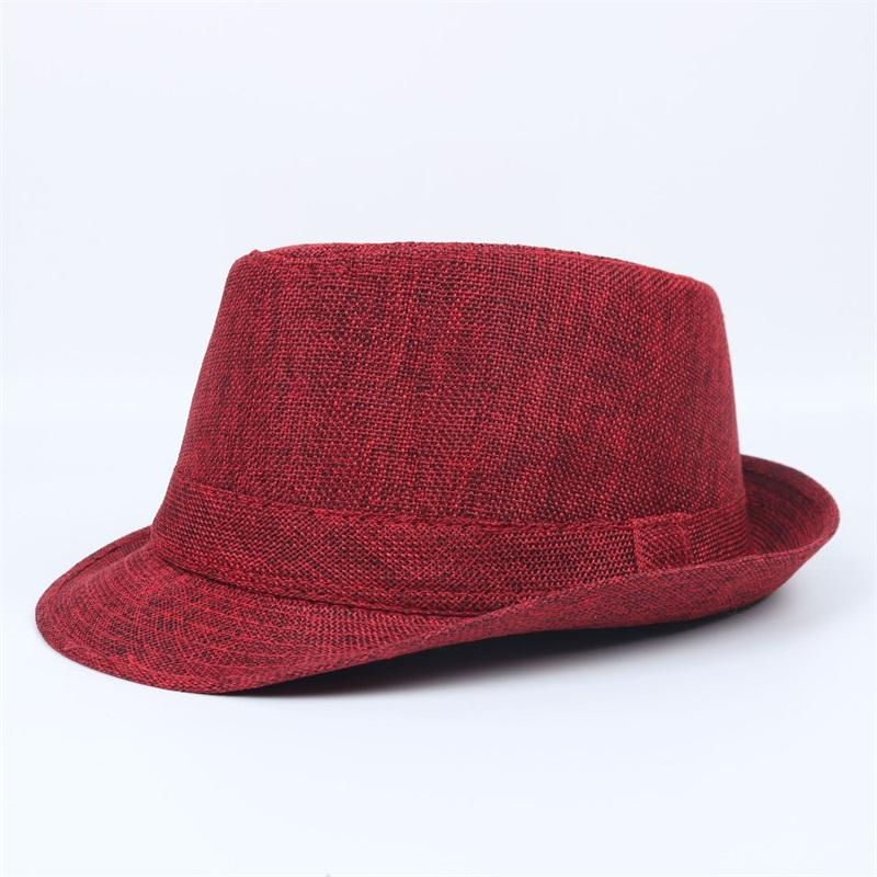 Mode Sommer Jazzhut Strand Panama Hut Klassische Sonnenhüte Retro Fedora Zylinder Hut Herren Damen Unisex Eimer Hüte 58cm brown