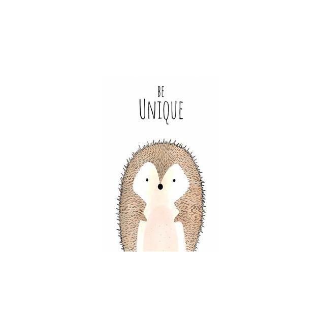 Solid Wood Frame Nordic Cute Cartoon Animal Canvas Painting Picture Be Brave Be Strong Children's Room Kindergarten Kids Wall Art Decor