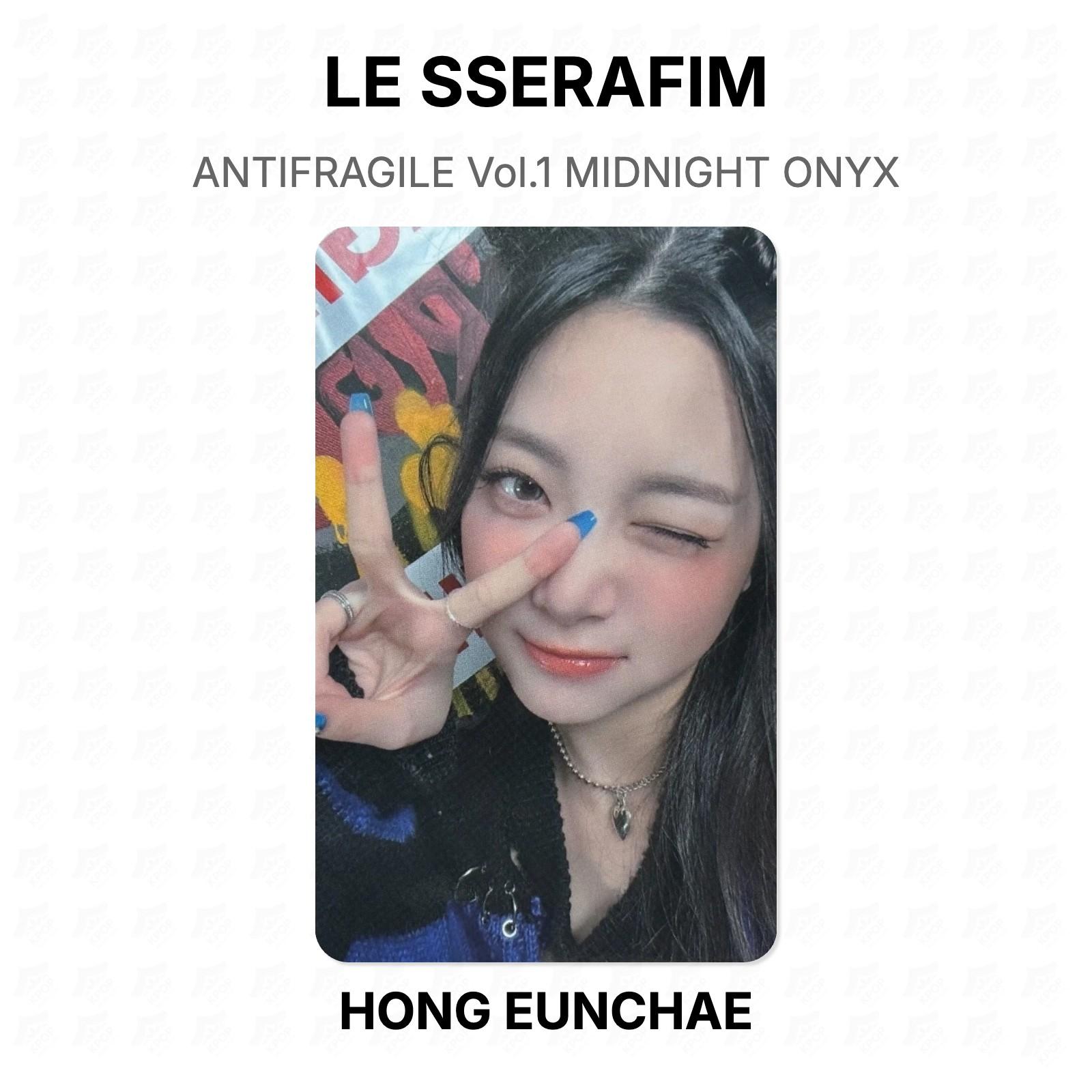 LE SSERAFIM ANTIFRAGILE Vol.1 MIDNIGHT ONYX Official Photocard HONG EUNCHAE