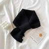 Knitted cross small scarf women's winter scarf autumn and winter new small versatile warm scarf