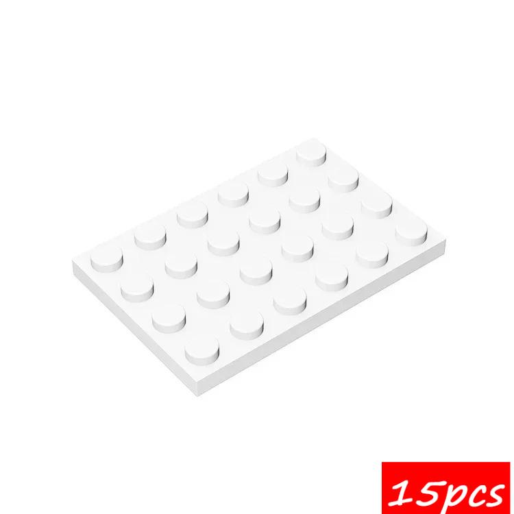 15PCS Compatible Assembles Particles 3032 4x6 DIY Building Blocks Thin Figures Bricks Assembly Educational Toys For Kids Gifts