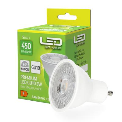 LED Bulb GU10 5W 4000K 10pcs.