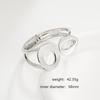 Interlocking Ring Open Bangle - European & American Light Luxury Design for Women