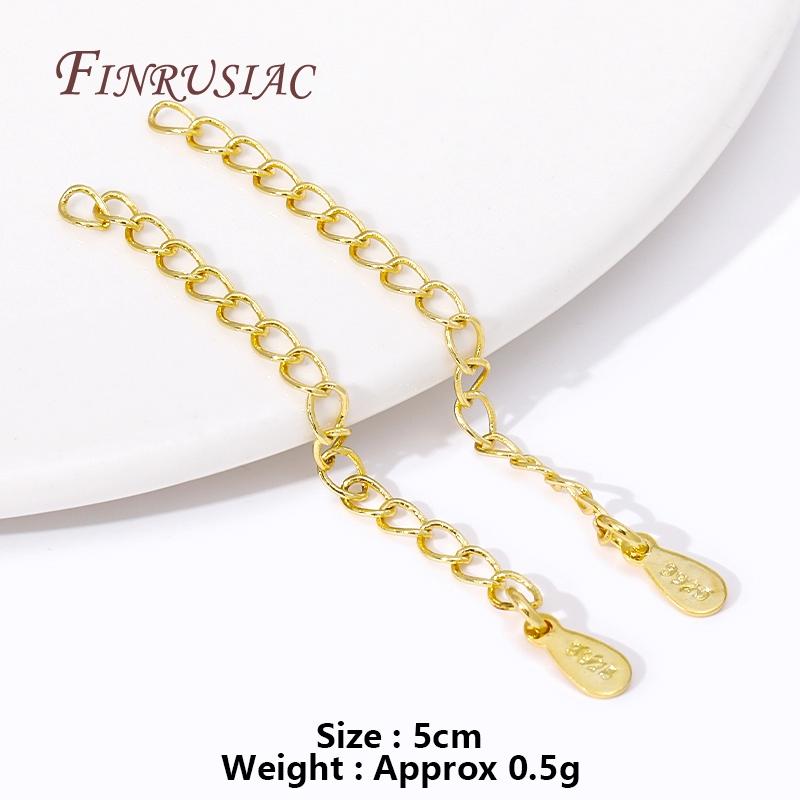 

Necklace Drop Extender Chains Connectors for DIY Bracelet Jewelry Making Accessories Shiny 18K Gold Plated Metal Extension Chain 5 Pieces