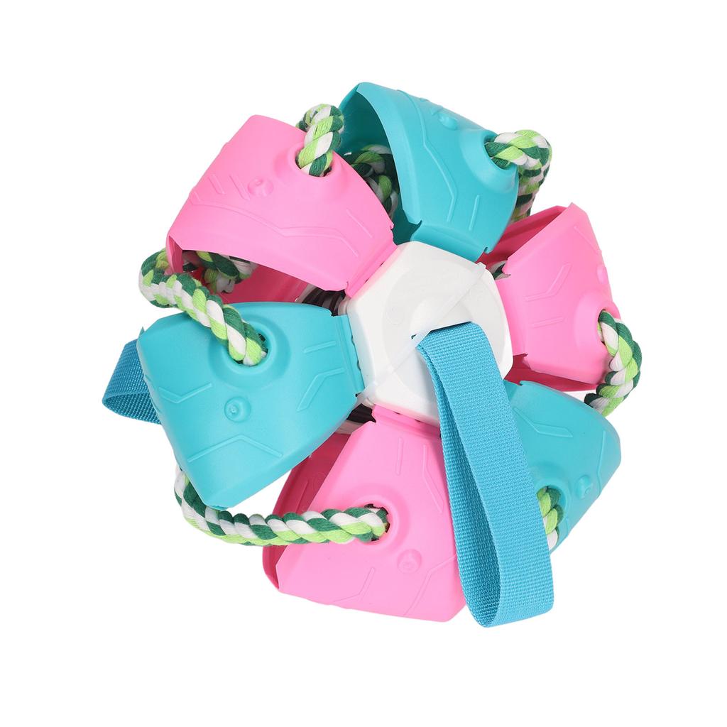 Interactive Outdoor Fly Ball Flying Saucer Ball Interesting Dog Soccer Toy with Straps