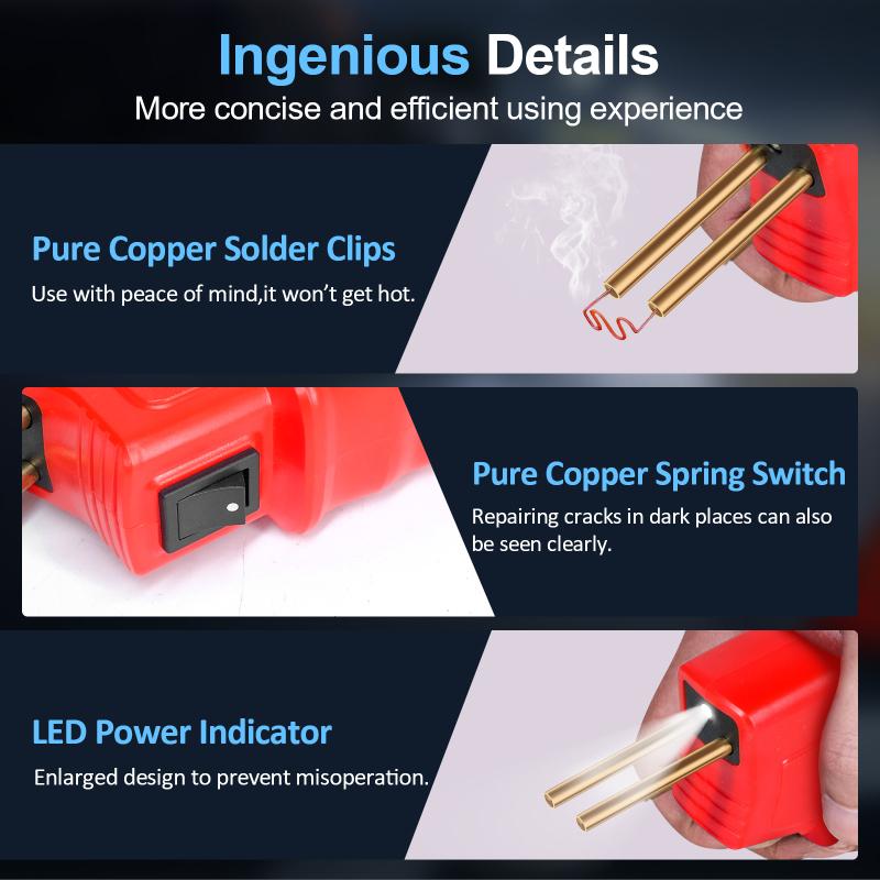 Plastic Welder Plastic Welding Kit with 200PCS Hot Staples Mini Handheld Welding Machine for Car Bumper Plastic Crack Repair