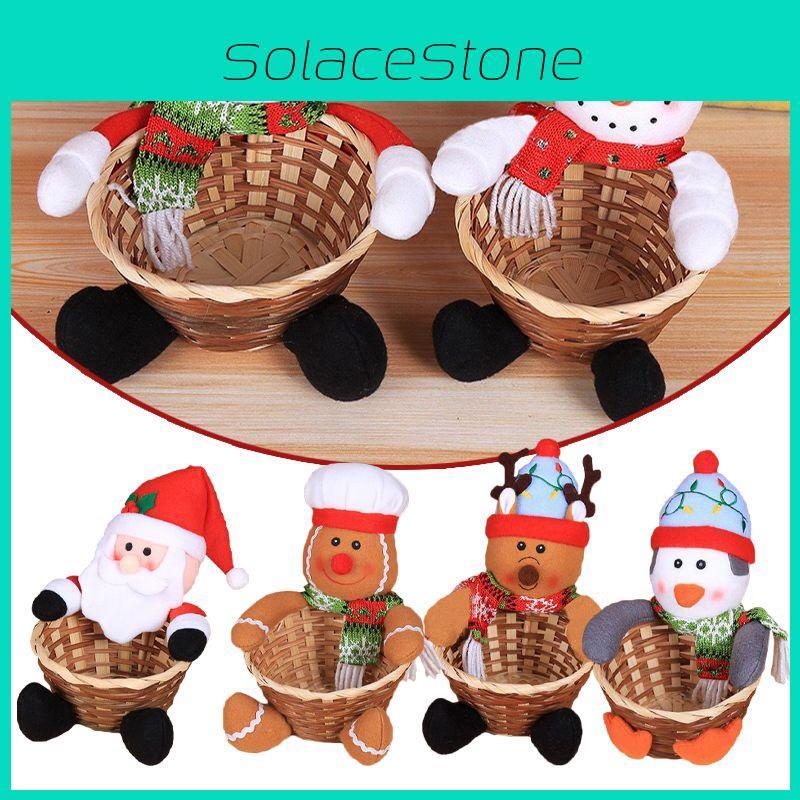 Merry Christmas Candy Basket Santa Snowman Decor Ornament Xmas New Year Gift Kid