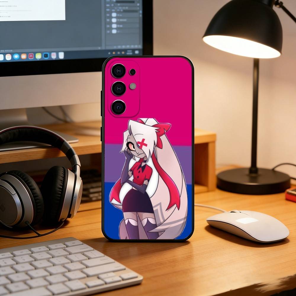 Hazbin Hotel Vaggie Phone Case For Samsung S25,S24,S21,S22,S23,S30,Ultra,S20,Plus,Fe,Lite,Note,10,Black Cover