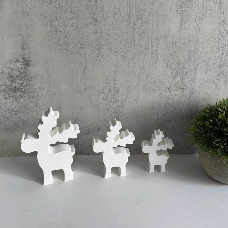 Christmas Elk Candle Molds Elk Shape Silicones Molds for Making Candle Soap
