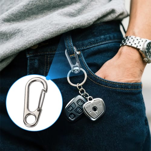 Set of 50 Mini Carabiners with Hook Snaps, Multifunctional, Durable, Stylish, and Spring Hooks for Outdoor Use