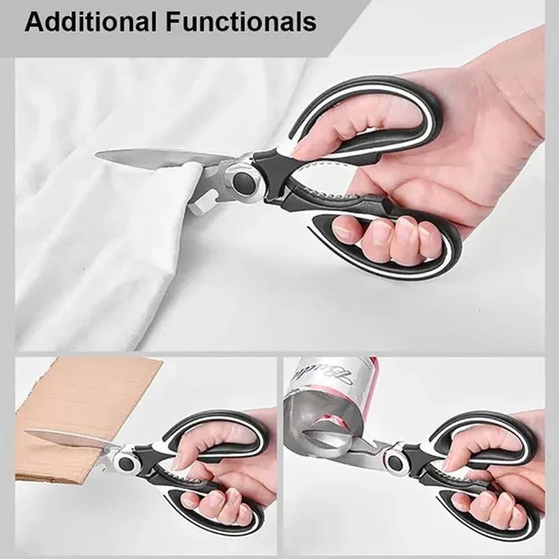 Multifunction Stainless Steel Kitchen Tools Strong Home Vegetable Chopping Chicken Bone Fish Food Scissors Multi-Purpose Tool