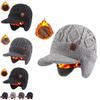 Unisex Winter Knit Hat With Short Brim For Cold Days Breathable And Windresistant Material